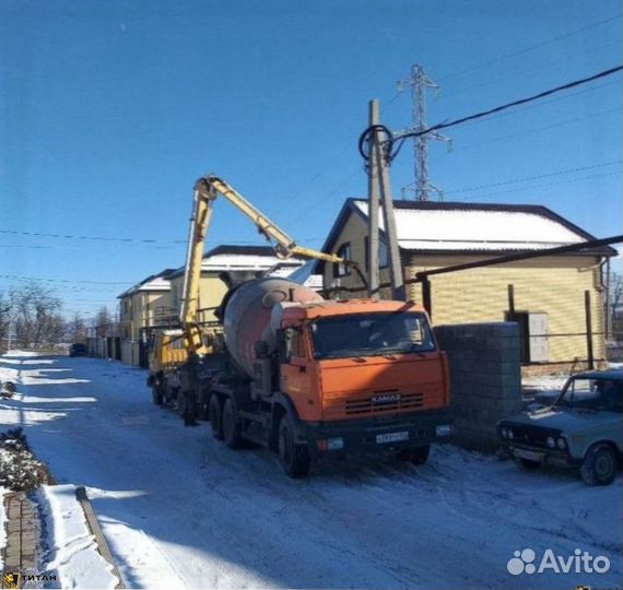 Доставка бетона миксером