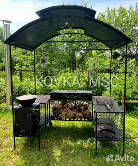 Мангал с крышей