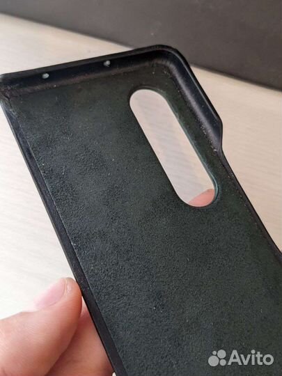 Оригинальный кожаный чехол на заднюю крышку Fold 3