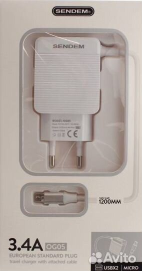 Набор 2 в 1 сзу, Кабель для micro USB sendem OG05