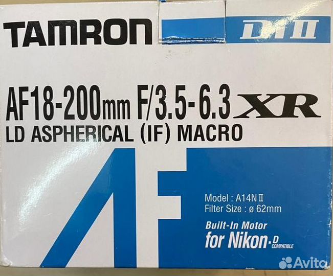 Объектив Tamron af 18-200mm f/3.5-6.3 для Nikon