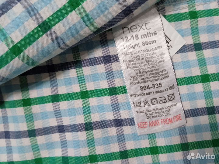 Рубашка Next, 12-18 мес