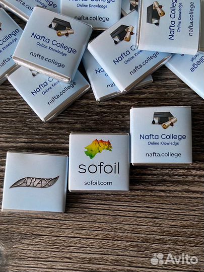 Мини шоколадки 5 гр с Вашим логотипом