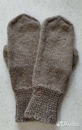 Теплые варежки ручной работы