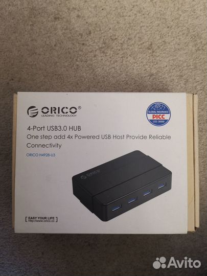 Orico H4928-U3 USB 3.0 hub 4-порта с доп.питанием