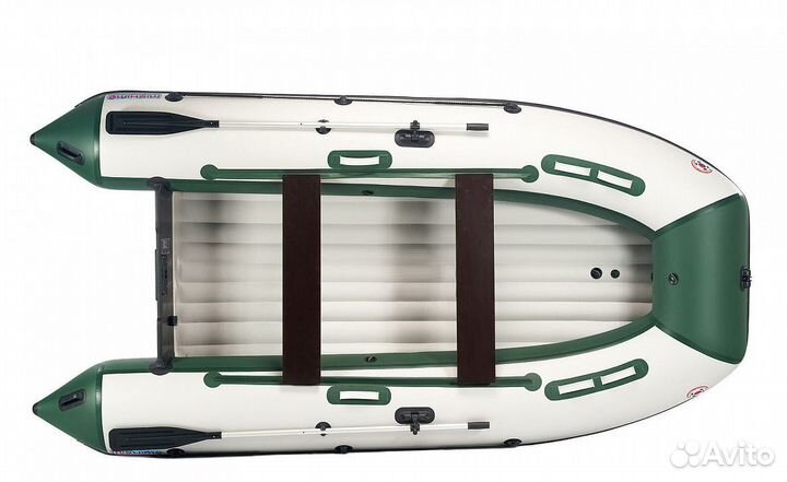 Лодка mishimo lite DF 390 (Светло-серо - зеленый)