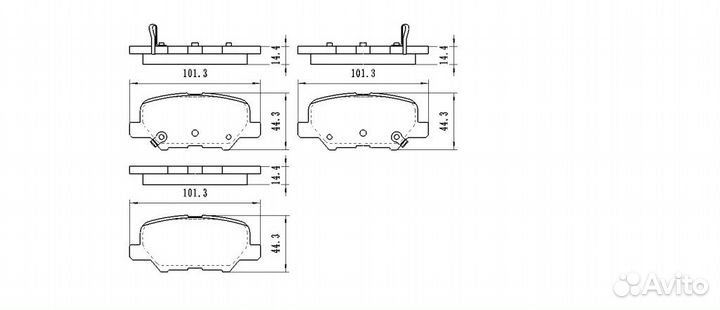 Колодки тормозные дисковые задние Winkod W1885BP