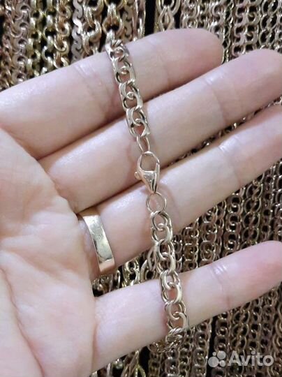 Золотой браслет бисмарк вес 9,04 грамм 21см