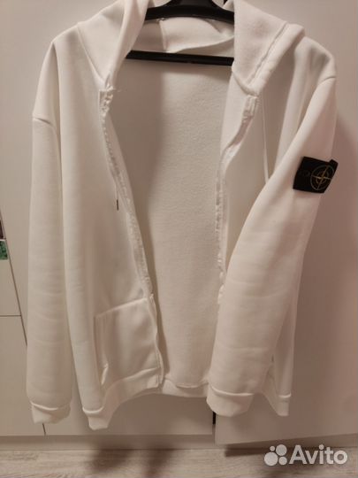 Зипка stone island белая