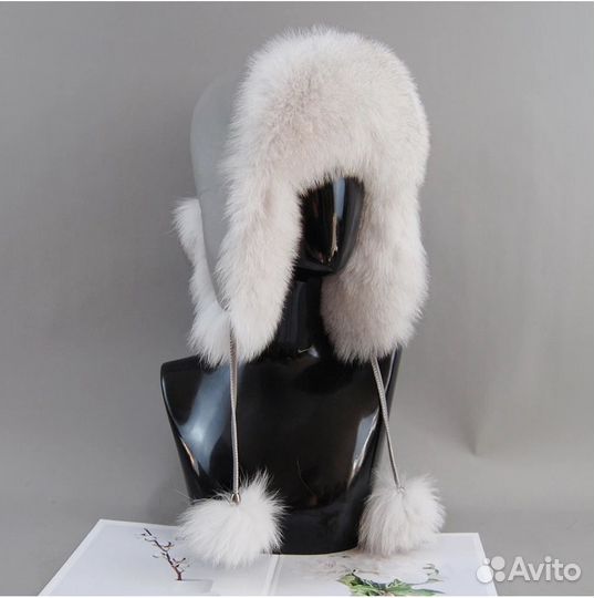 Шапка ушанка женская из натурального меха новая