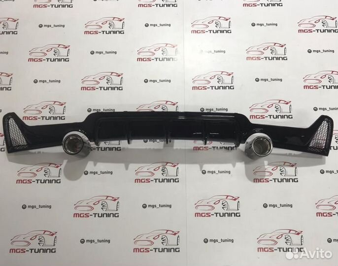 Диффузор BMW 4 F32 Глянцевый 1x1 + Карбон