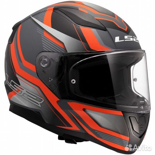 LS2 FF353 rapid 2 flitz Full Face Motorcycle Мотошлем Orange Grey