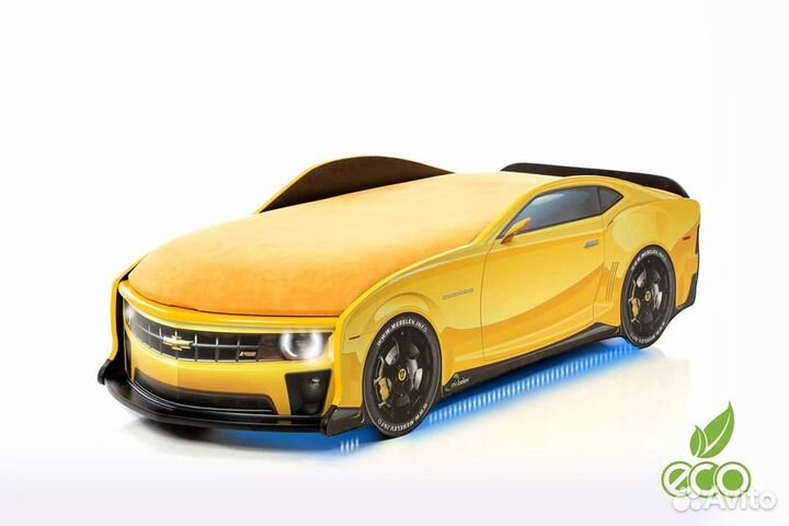 Новая детская кровать машинка с ящиком и матрасом