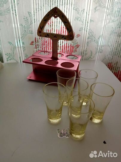 Стопки цветное стекло СССР