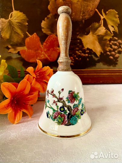 Антикварный колокольчик, фарфор. Англия