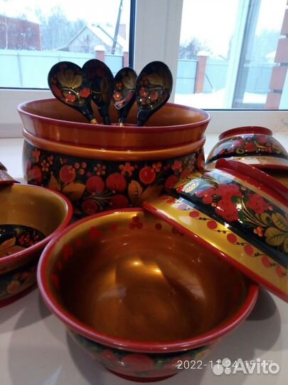 Набор столовой посуды Хохлома