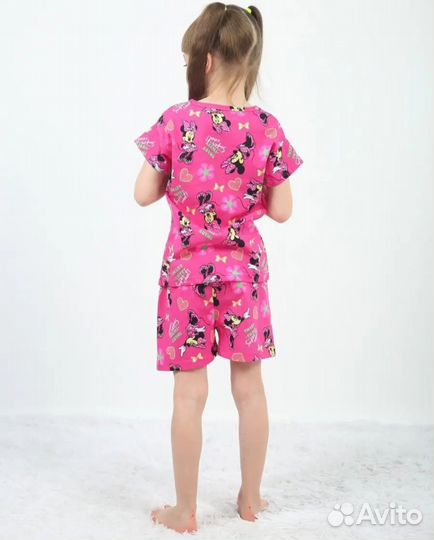 Пижама для девочек с шортами
