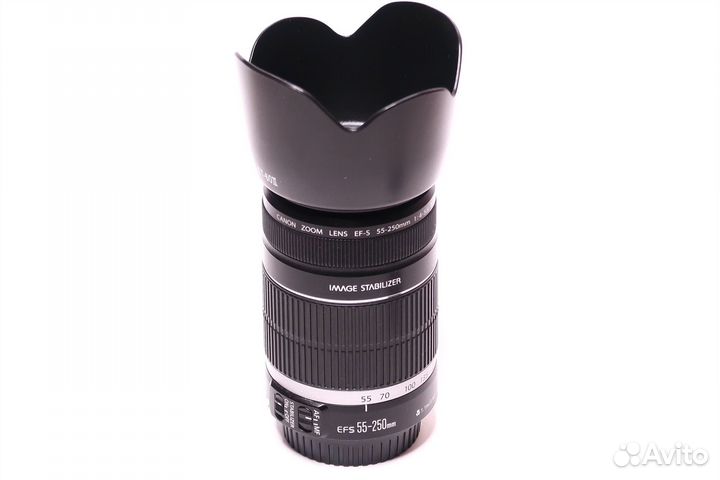Объектив Canon EF-S 55-250 IS (стаб) +бленда
