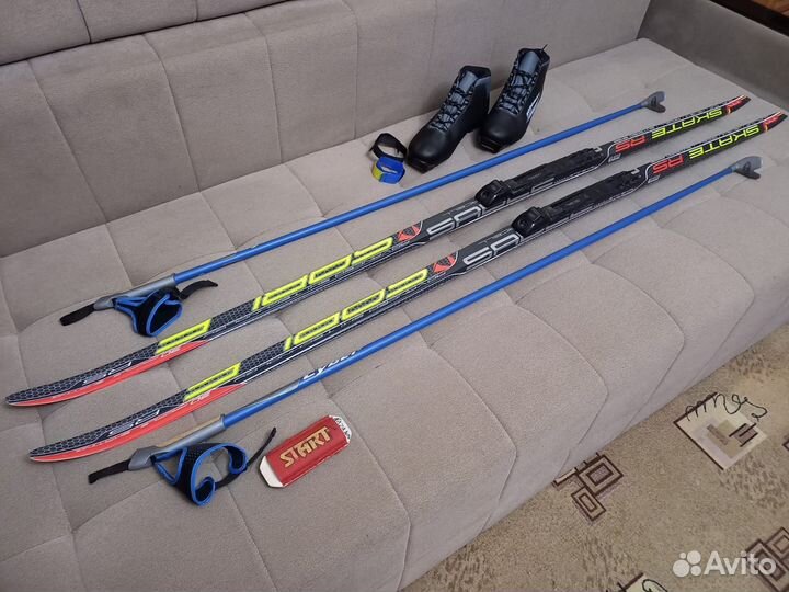 Лыжи коньковые sable 3D skate RS 177, палки бот.41