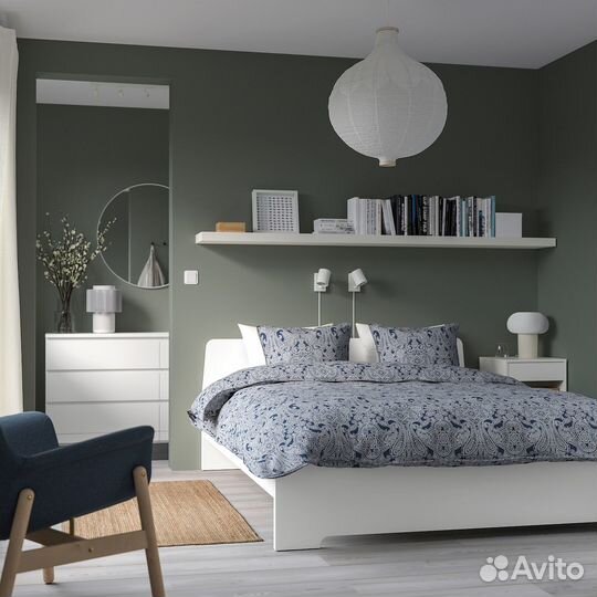 Продам двуспальную кровать IKEA askvoll/luröy/luro