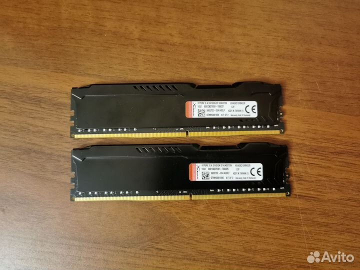 Озу DDR4 Kingston HyperX Fury 8 гб