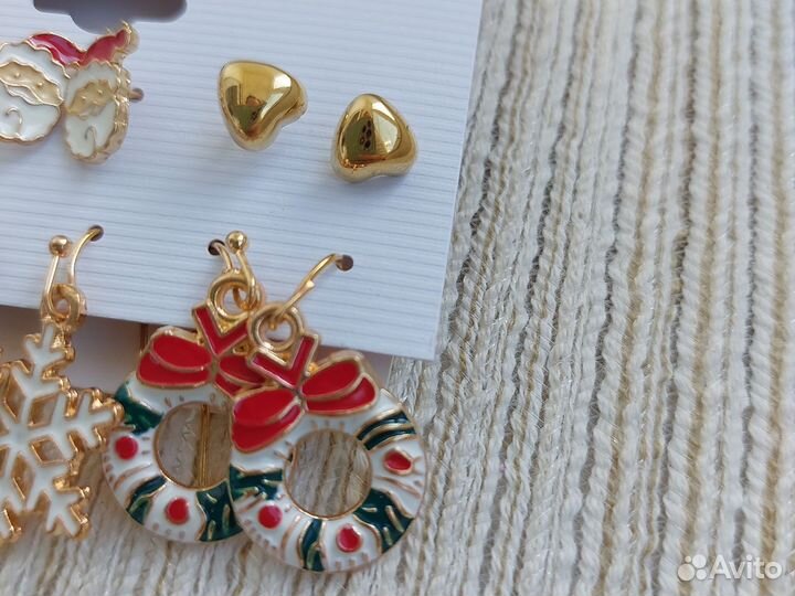 Серьги новогодние