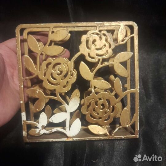 Винтажная бронзовая салфетница СССР