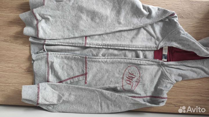 Жилет кардиган Samm серый, футболка Samm бордовый