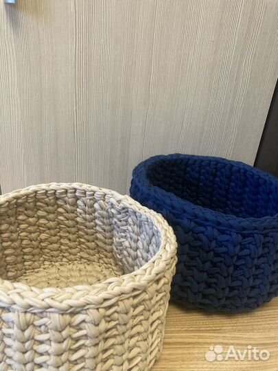 Корзина из трикотажной пряжи