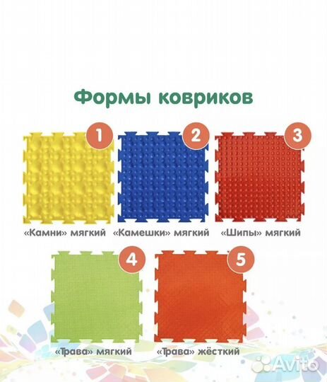 Массажный модульный коврик