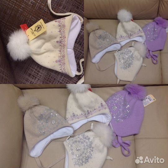 Шапки для девочек и мальчиков. Новые