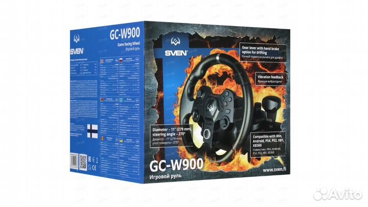 Игровой руль sven gc w900