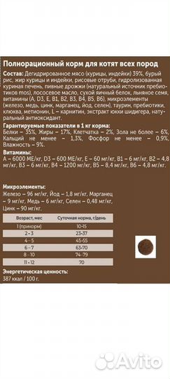 Сухой корм для котят