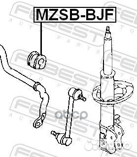 Втулка стабилизатора mazda 323 98-04 пер.подв.2