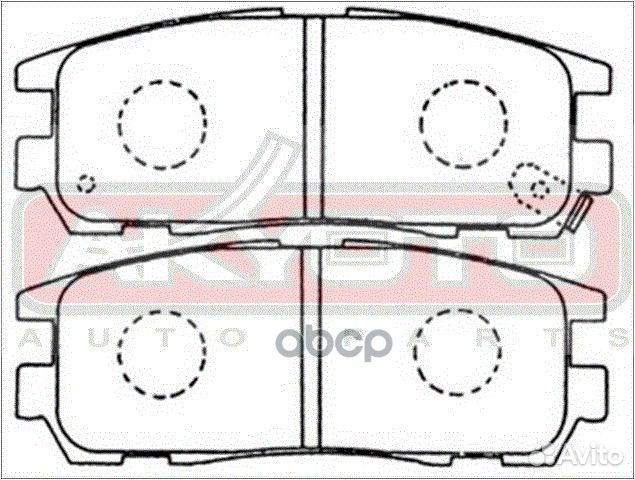 Колодки тормозные дисковые задние AKD-4299 akyoto