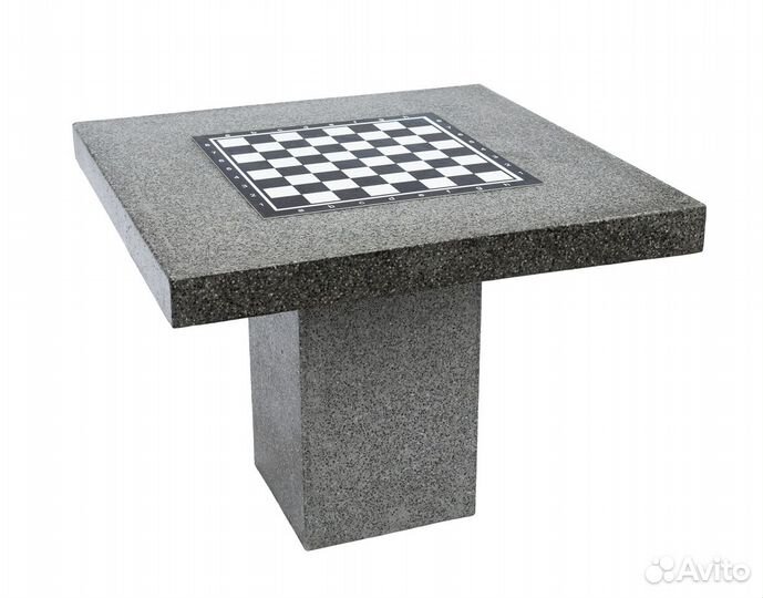Уличный шахматный стол из камня 90х90 см