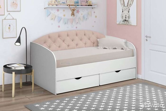 Кровать для малыша велюр лдсп вельвет люкс