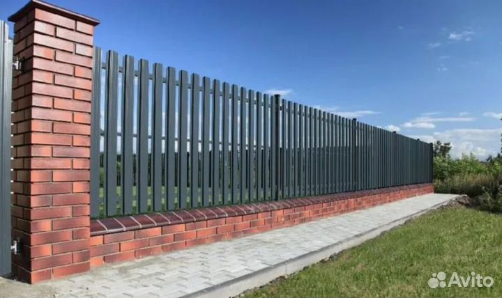 Забор металлический быстро работа по договору