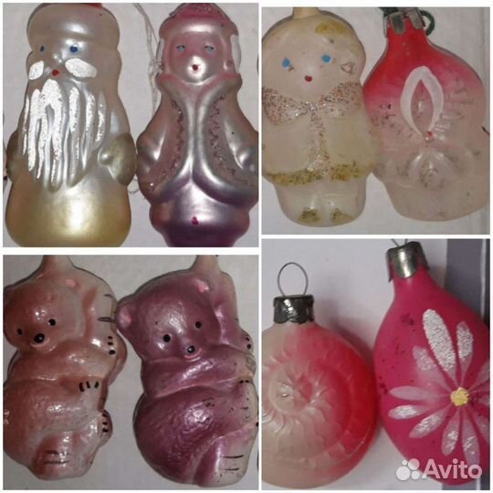 Елочные игрушки СССР прищепка и подвес