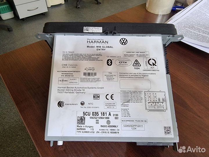 Магнитола volkswagen polo 5