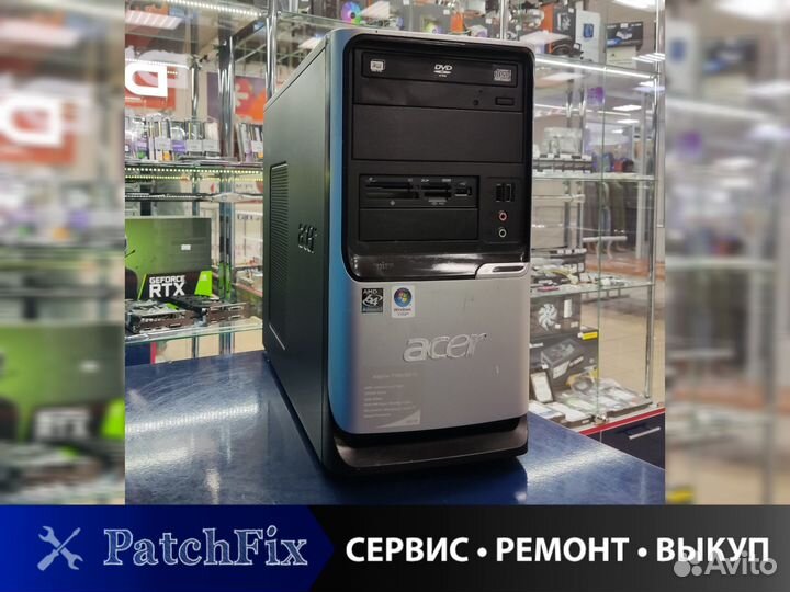 Корпус acer Aspire mATX + DVD привод + карт-ридер