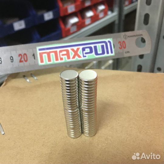 Неодимовый магнит 10х2 мм MaxPull