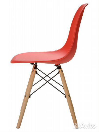 Стул в стиле eames DSW,красный, 1 шт