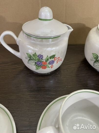 Кофейный сервиз вербилки СССР перламутр