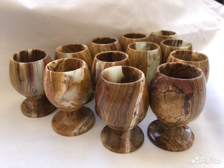 Стаканы из оникса набор из Египта