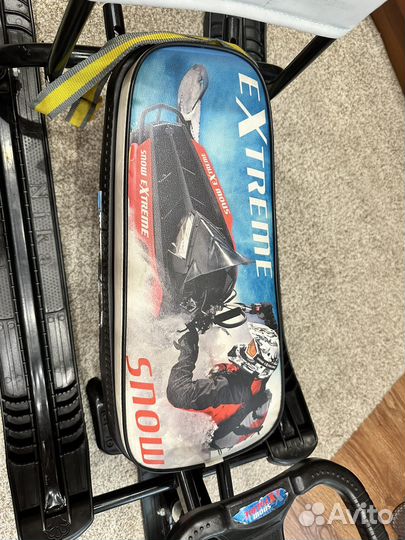 Детский снегокат Ника со спинкой, с рулем