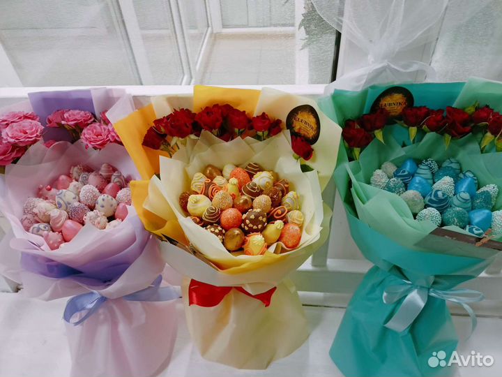 Клубника в шоколаде букеты