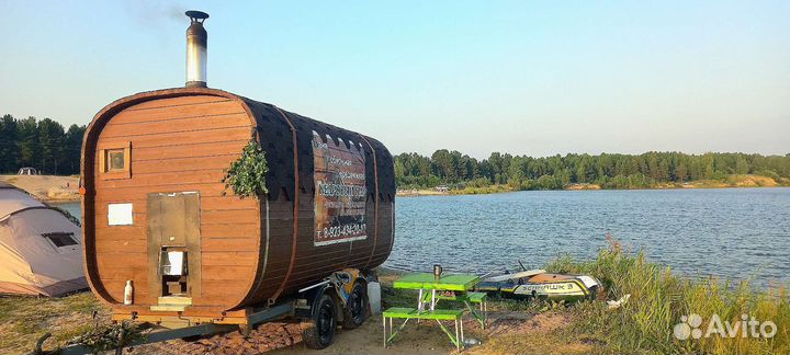 Баня на озере