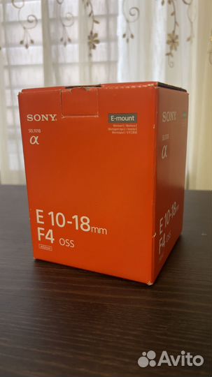 Объектив sony E-mount 10-18mm