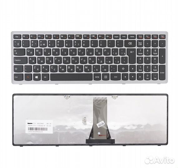 Клавиатура Lenovo Flex 15, S500, G505 серая рамка